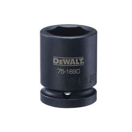 DeWALT DWMT75169OSP Impact Socket, 3/4 in Drive, 27 mm Socket, 6-Point, Black Oxide