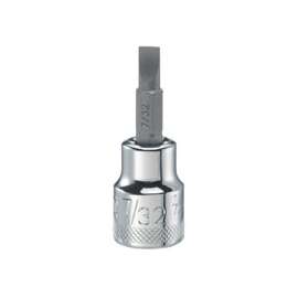 DeWALT DWMT75451OSP Slotted Screwdriver Bit Socket, 3/8 in Drive, 1-31/32 in OAL, Polished Chrome Vanadium