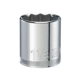 DeWALT DWMT86473OSP Hand Socket, SAE Measuring, 1/2 in Drive, 12-Point, 1-1/8 in Socket, Vanadium Steel
