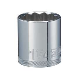 DeWALT DWMT86474OSP Hand Socket, SAE Measuring, 1/2 in Drive, 12-Point, 1-1/4 in Socket, Vanadium Steel
