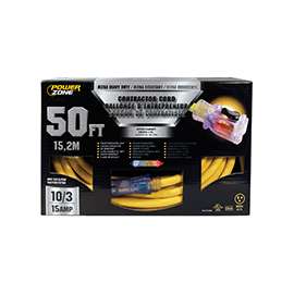 PowerZone Pro Sjtow Extension Cord, 10/3, 50 Ft