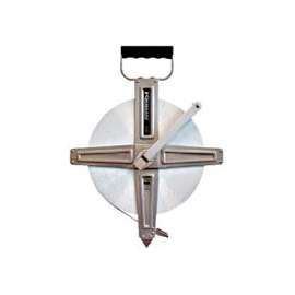 KESON SNR18300 Tape Measure, 300 ft L x 3/8 in W Blade, Steel Blade, Chrome