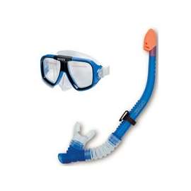 INTEX 55948 Swim Mask Set, Polycarbonate Lens, Thermoplastic Rubber Frame