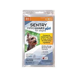 SENTRY Fiproguard Plus 03160 Flea and Tick Squeeze-On, 3 Count