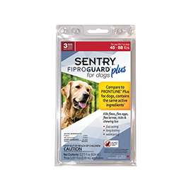 SENTRY Fiproguard Plus 03162 Flea and Tick Squeeze-On, 3 Count