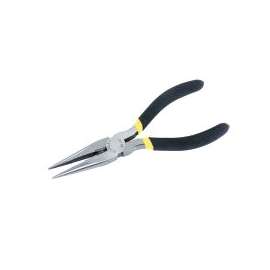 STANLEY 84-096 Nose Plier, Steel Jaw, 6 in OAL, Black Handle
