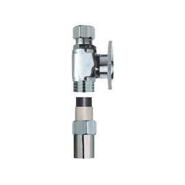 Plumb Pak PP20322LF Transition Valve, 1/2 x 3/8 in CPVC x Compression, Brass, Chrome