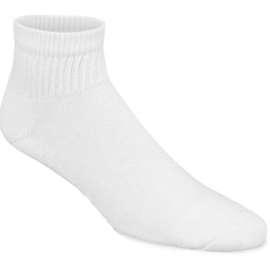 3PK LG WHT QTR Sock