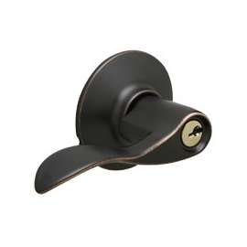 Schlage Accent F51A V ACC 716 Entry Lever Lockset, Keyed Different Key, 2 Grade, Brass, Aged Bronze