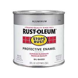 RUST-OLEUM STOPS RUST 7715730 Protective Enamel, Metallic, 0.5 pt Can