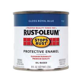 RUST-OLEUM STOPS RUST 7727730 Protective Enamel, Royal Blue, Gloss, 0.5 pt Can