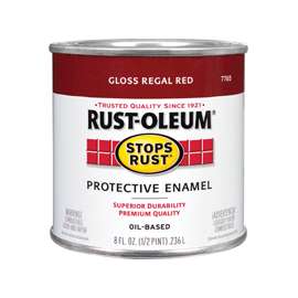RUST-OLEUM STOPS RUST 7765730 Protective Enamel, Regal Red, Gloss, 0.5 pt Can