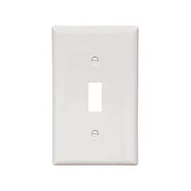 Eaton Wiring Devices BP5134W Standard-Size Wallplate, 1-Gang, Nylon, White