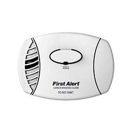 FIRST ALERT CO400B Single Gas Detector, Battery, White