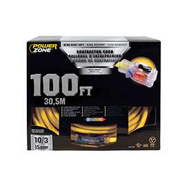 PowerZone Pro Sjtow Extension Cord, 10/3, 100 Ft