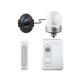 Heathco Entry Alert, Wireless Notify Video Doorbell System, 75 ft Operating, 2 Tones, Wall Mounting, 4.65 in L
