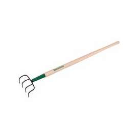 Cultivators & Hooks, Cultivator, 4-curved/round tine, 48 in handle