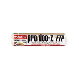 WOOSTER RR665-9 Paint Roller Cover, 3/16 in Thick Nap, Fabric Cover, White