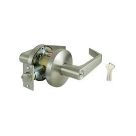 ProSource Classroom Cylindrical Lever, Metal, Stainless Steel