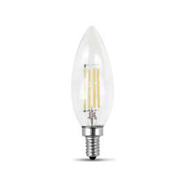 Feit Electric BPCTC40/827/LED/2 LED Lamp, 120 V, 3.8 W, Candelabra E12, Torpedo Tip Lamp, Soft White Light