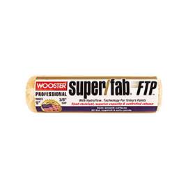 WOOSTER RR923-9 Paint Roller Cover, 3/8 in Thick Nap, Fabric Cover, Lager