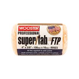 WOOSTER RR923-4 Paint Roller Cover, 3/8 in Thick Nap, Fabric Cover, Lager