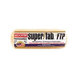 WOOSTER RR925-9 Paint Roller Cover, 3/4 in Thick Nap, Fabric Cover, Lager