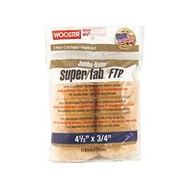 WOOSTER RR943-4 1/2 Paint Roller Cover, 3/4 in Thick Nap, Fabric Cover, Lager