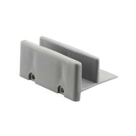 Prime-Line M 6192 Sliding Shower Door Bottom Guide, Plastic, Gray