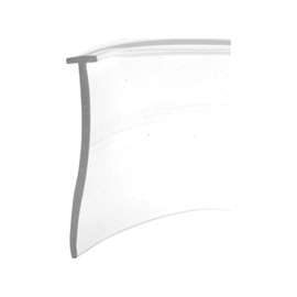 Prime-Line M 6211 Swinging Shower Door Bottom Seal, Vinyl, Clear, For Swinging Shower Doors and Tub Enclosures