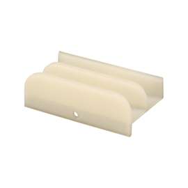 Prime-Line M 6219 Shower Door Bottom Guide Assembly, Plastic, White, For Framed Tub Enclosure Doors
