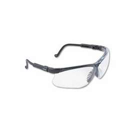 Genesis Eyewear, Clear Polycarbonate Hard Coat Lenses, Black Frame