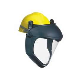 Bionic Face Shield with Hard Hat Adapter, Clear/Black