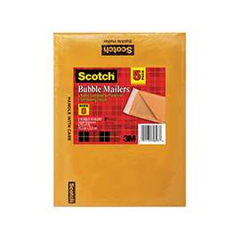 Scotch 7913-5 Bubble Mailer, #0, 9 in L, 6 in W
