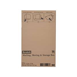 Scotch 8022FB Folded Box, L, 22 in L, 22 in W