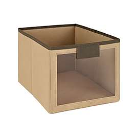 ClosetMaid 25065 Fabric Bin with Window, Mocha