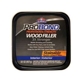Elmers P9892 Paintable, Stainable Wood Filler, 1 qt Tub