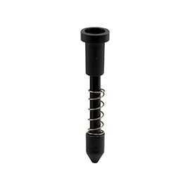 Make-2-Fit PL 7777 Plunger Latch, Nylon, Black, For 3/8 in, 7/16 in Screen Frame