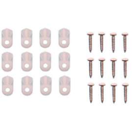 12PK WHT Plas Scr Clip