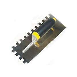 M-D 49038 Tile Installation Trowel, 12 in L, 4-1/2 in W, Square Notch, 1/2 in W x 1/2 in D Notch