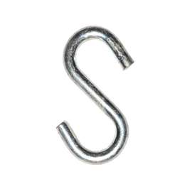 ProSource Open S-Hook, 25/32 In Id 3 In H, Steel, Bright Zinc Plated