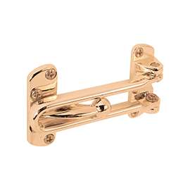 Defender Security U 9897 Swing Bar Lock, 3-7/8 in L, Metal, Brass