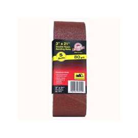 Gator 7011 Sanding Belt, 80-Grit, Medium, 21 in L, 3 in W, Aluminum Oxide