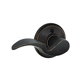 Schlage Avanti F170AVA716LH Dummy Lever, Aged Bronze