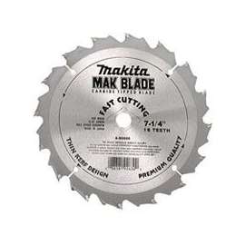 Makita A-90009-B-10 Circular Saw Blade, 7-1/4 in Dia, Carbide Cutting Edge, 5/8 in Arbor