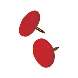 HILLMAN 122673 Thumb Tack, 23/64 in Dia, Red Snap-Pak