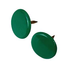 HILLMAN 122675 Thumb Tack, 23/64 in Dia, Green Snap-Pak
