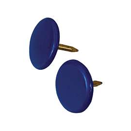 HILLMAN 122678 Thumb Tack, 23/64 in Dia, Blue Snap-Pak