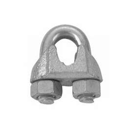Campbell T7670419 Wire Rope Clip, 1/8 in Opening, Malleable Iron, Electro-Galvanized