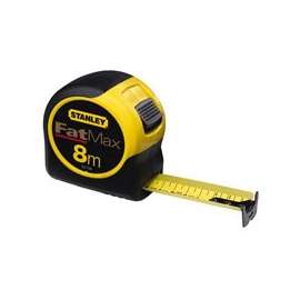 STANLEY 33-726 Tape Measure, 26 ft L x 1-1/4 in W Blade, Steel Blade, Black/Yellow
